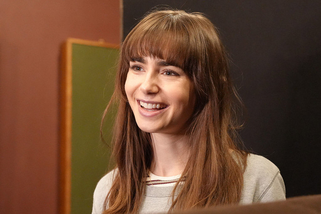 Lily Collins recording The Moomin Phenomenon