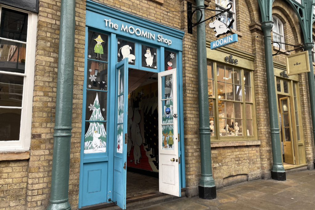 Entrance to Moomin shop covent garden