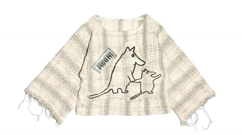 knitwear with two moomintrolls