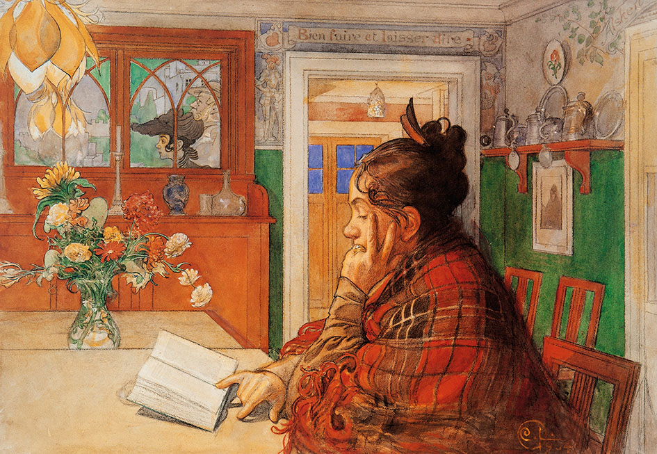 Painting of Karin Larsson by Carl Larsson