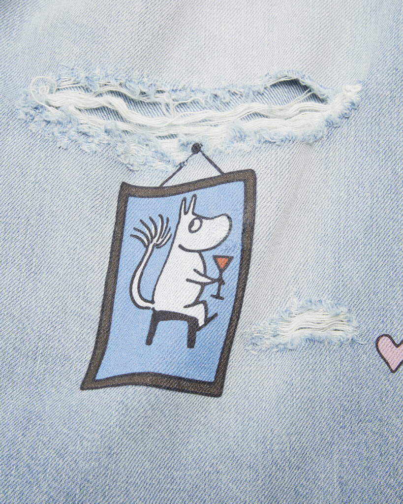 moomin patch on jeans